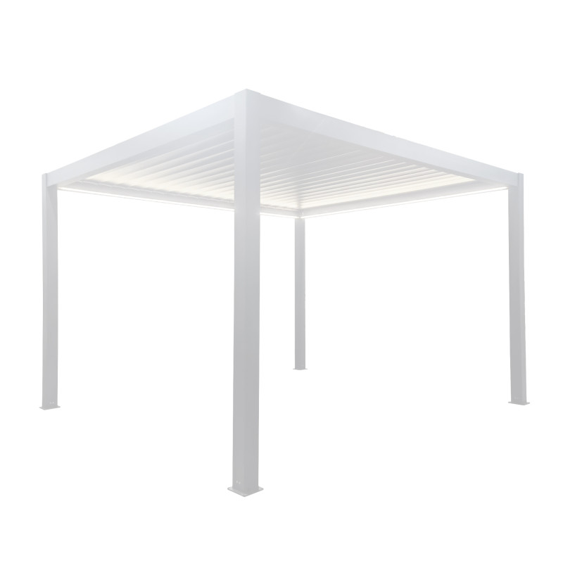FIREBOLT - pergola bioclimatica motorizzata con led in alluminio 4 x 4 m