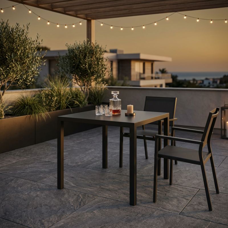 AUTOLIV - tavolo da esterno autolivellante in acciaio