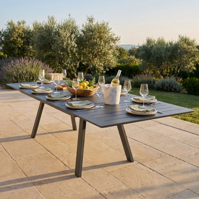 SPLENDOR - tavolo da giardino allungabile in alluminio