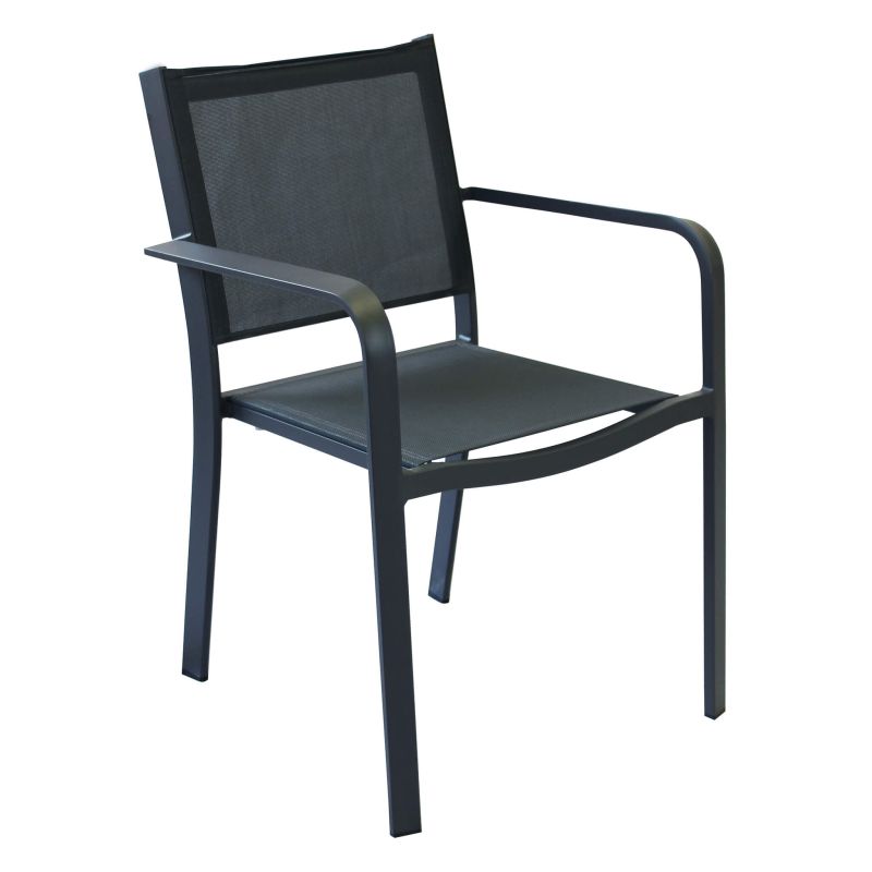 SPLENDOR - poltrona da giardino in alluminio e textilene impilabile