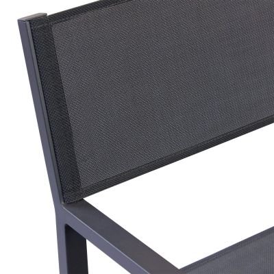 SPLENDOR - poltrona da giardino in alluminio e textilene impilabile