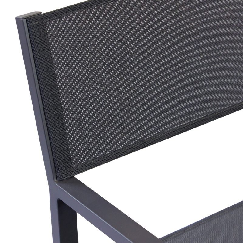 SPLENDOR - poltrona da giardino in alluminio e textilene impilabile