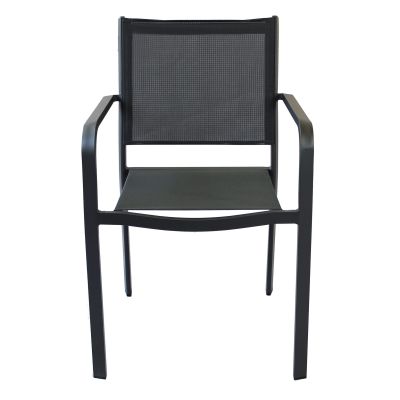 SPLENDOR - poltrona da giardino in alluminio e textilene impilabile