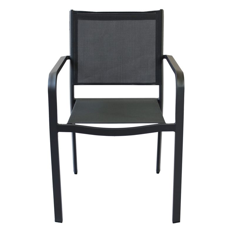 SPLENDOR - poltrona da giardino in alluminio e textilene impilabile