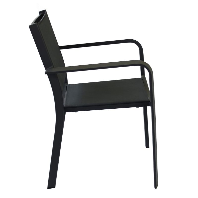 SPLENDOR - poltrona da giardino in alluminio e textilene impilabile