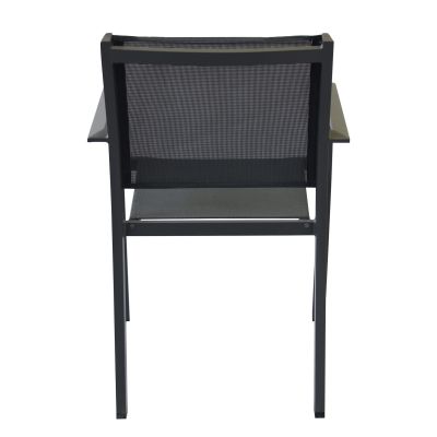 SPLENDOR - poltrona da giardino in alluminio e textilene impilabile