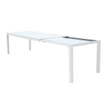 ALASKA - set tavolo in alluminio cm 214/280 x 100 x 75,5 h con 8 poltrone Lotus