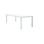 ALASKA - set tavolo in alluminio cm 214/280 x 100 x 75,5 h con 10 poltrone Lotus