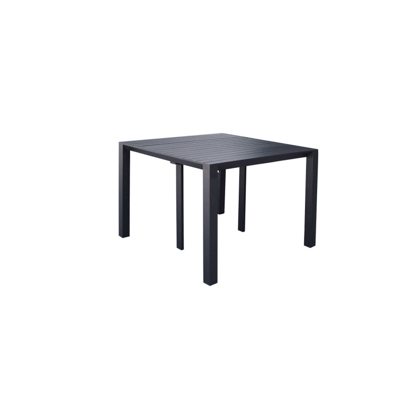 ARIZONA - set tavolo in alluminio cm 100 x 51,50/104/156/208/260 x 74 h con 6 poltrone Lotus