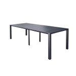 ARIZONA - set tavolo in alluminio cm 100 x 51,50/104/156/208/260 x 74 h con 8 poltrone Lotus