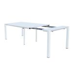 ARIZONA - set tavolo in alluminio cm 100 x 51,50/104/156/208/260 x 74 h con 10 poltrone Lotus