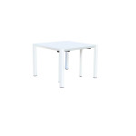 ARIZONA - set tavolo in alluminio cm 100 x 51,50/104/156/208/260 x 74 h con 10 poltrone Lotus
