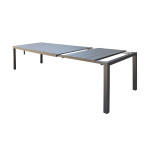 ALASKA - set tavolo in alluminio cm 148/214 x 85 x 75,5 h con 8 poltrone Aulus