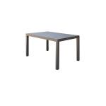 ALASKA - set tavolo in alluminio cm 148/214 x 85 x 75,5 h con 8 poltrone Aulus
