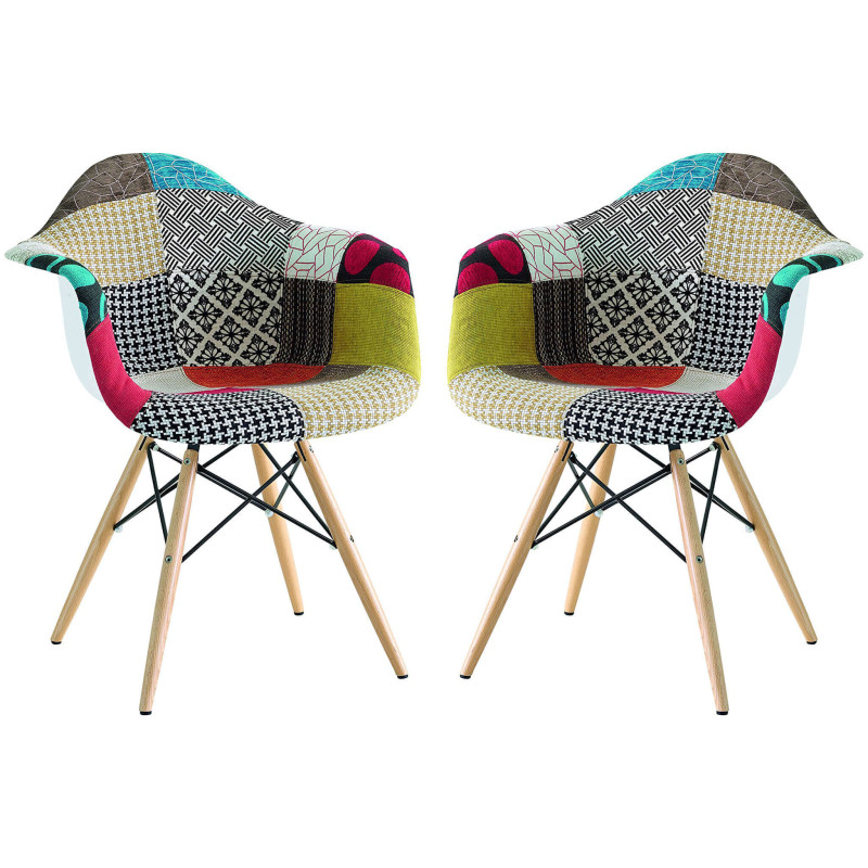 JULIETTE - poltrona nordica patchwork set da 2