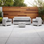 NEBRASKA - salotto da esterno in wicker 3 posti con cuscini