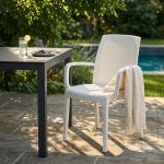 ALMA - poltrona da giardino impilabile in wicker stampato