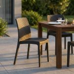 ALMA - sedia da giardino impilabile in wicker stampato