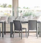 ALMA - sedia da giardino impilabile in wicker stampato