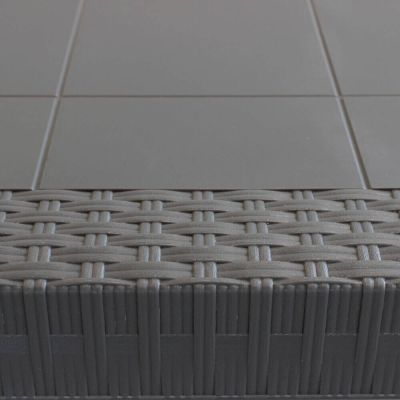 CALIGOLA - tavolo da giardino in resina effetto rattan