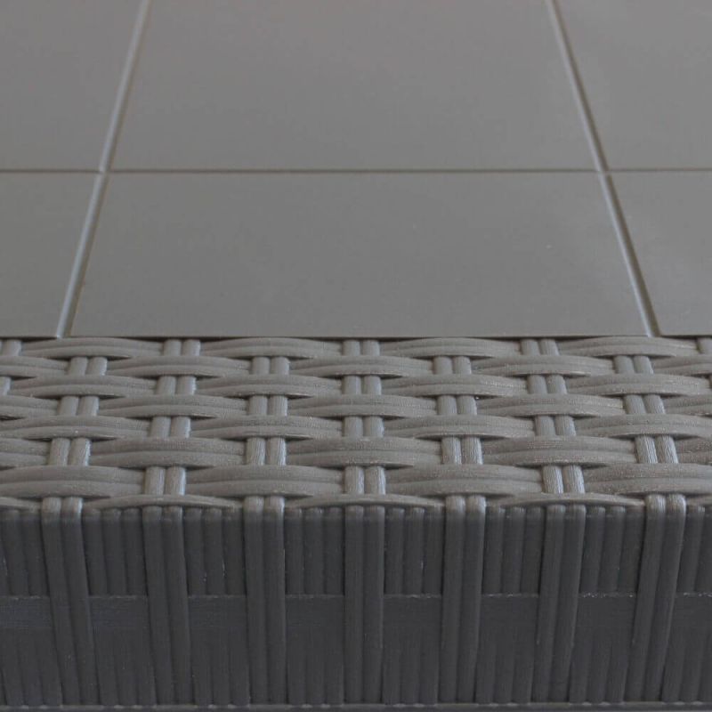 CALIGOLA - tavolo da giardino in resina effetto rattan