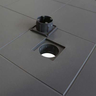 CALIGOLA - tavolo da giardino in resina effetto rattan