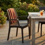 ALMA - poltrona da giardino impilabile in wicker stampato