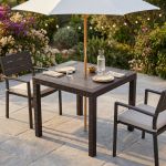 CALIGOLA - tavolo da giardino in resina effetto rattan