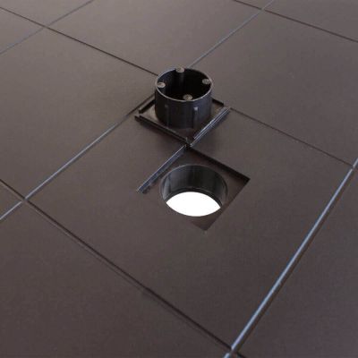 CALIGOLA - tavolo da giardino in resina effetto rattan