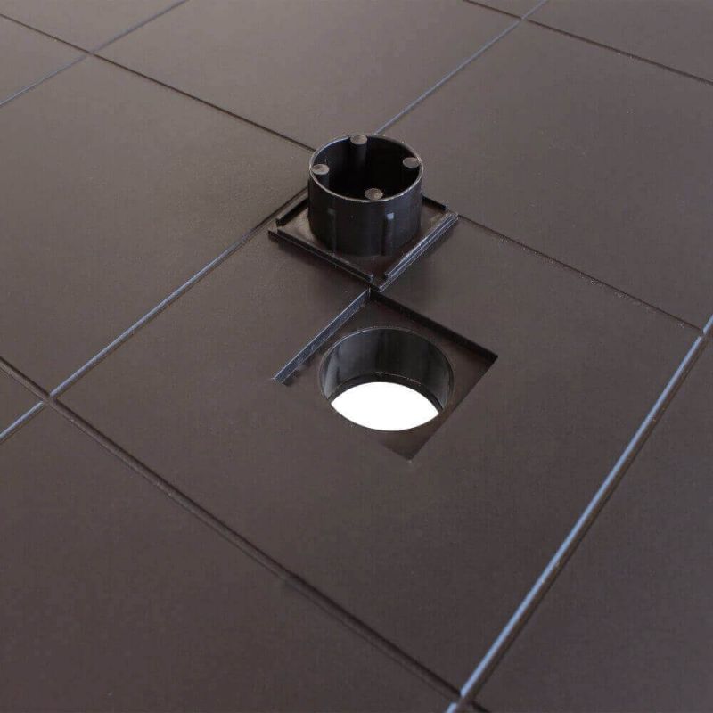 CALIGOLA - tavolo da giardino in resina effetto rattan