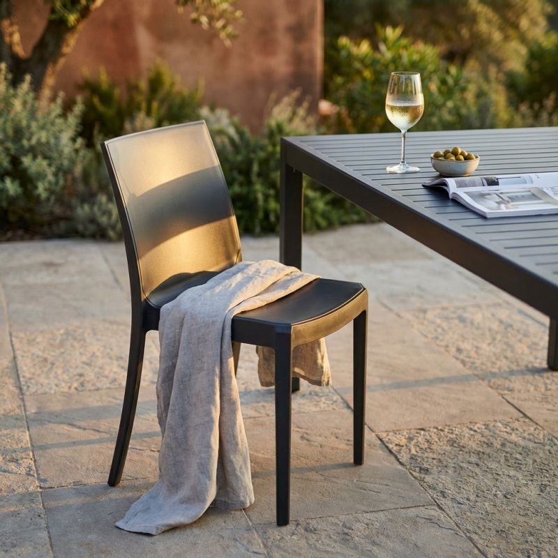 PERLA - sedia in resina impilabile da esterno e interno