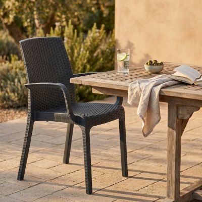 ALMA - poltrona da giardino impilabile in wicker stampato