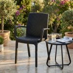 ALMA - poltrona da giardino impilabile in wicker stampato