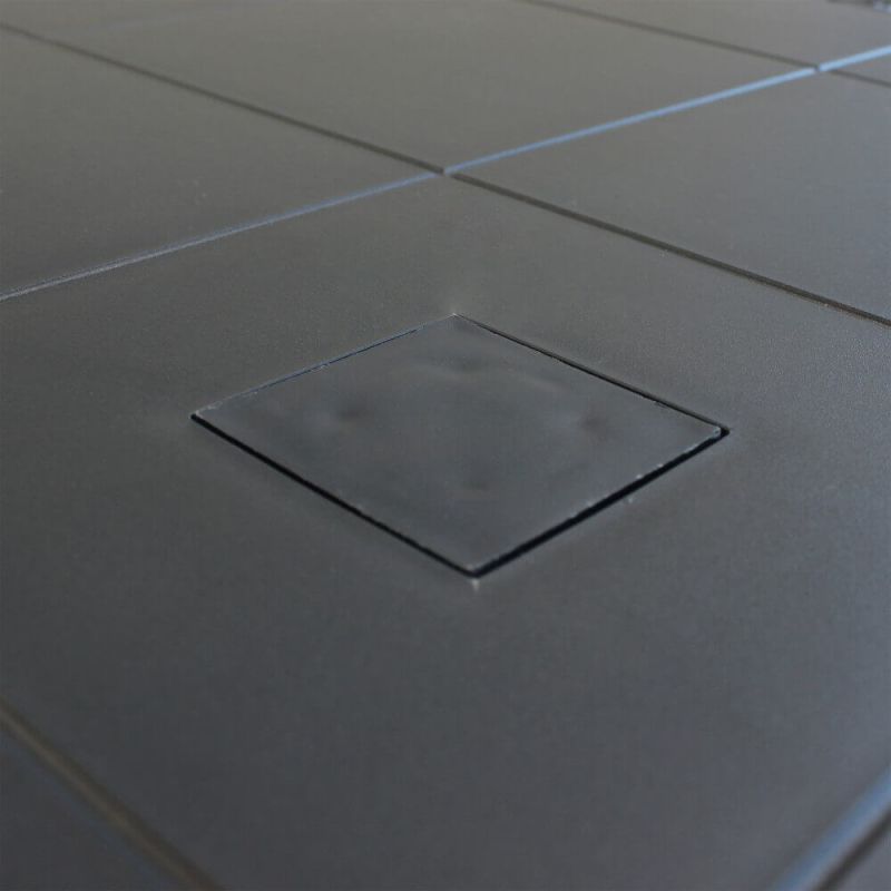 CALIGOLA - tavolo da giardino in resina effetto rattan