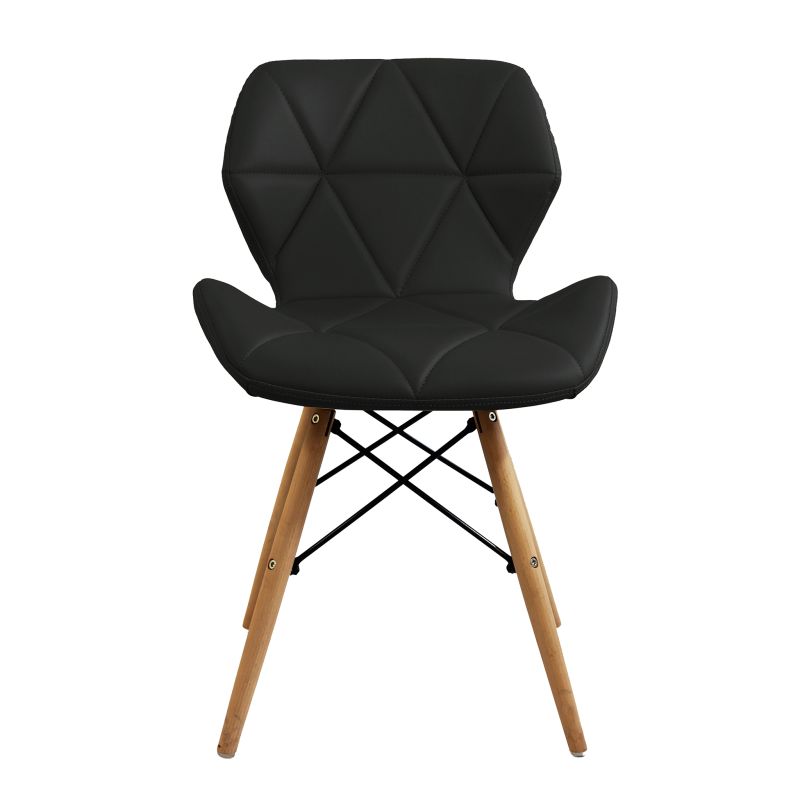 NAOMIE - sedia moderna in ecopelle e legno set da 6