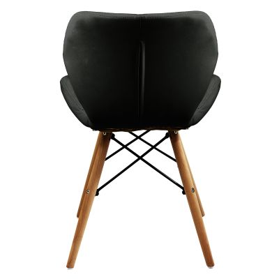 NAOMIE - sedia moderna in ecopelle e legno set da 6