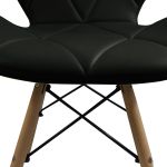 NAOMIE - sedia moderna in ecopelle e legno set da 6