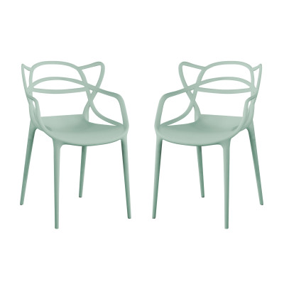 LALU - sedia in plastica set da 2
