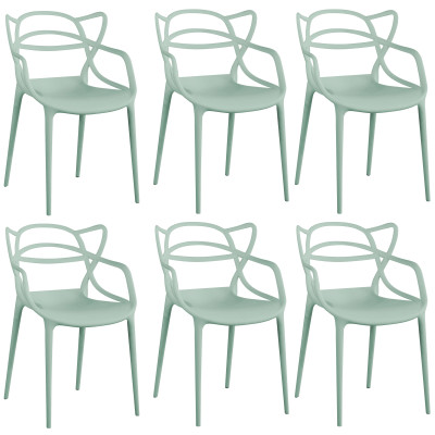 LALU - sedia in plastica set da 6