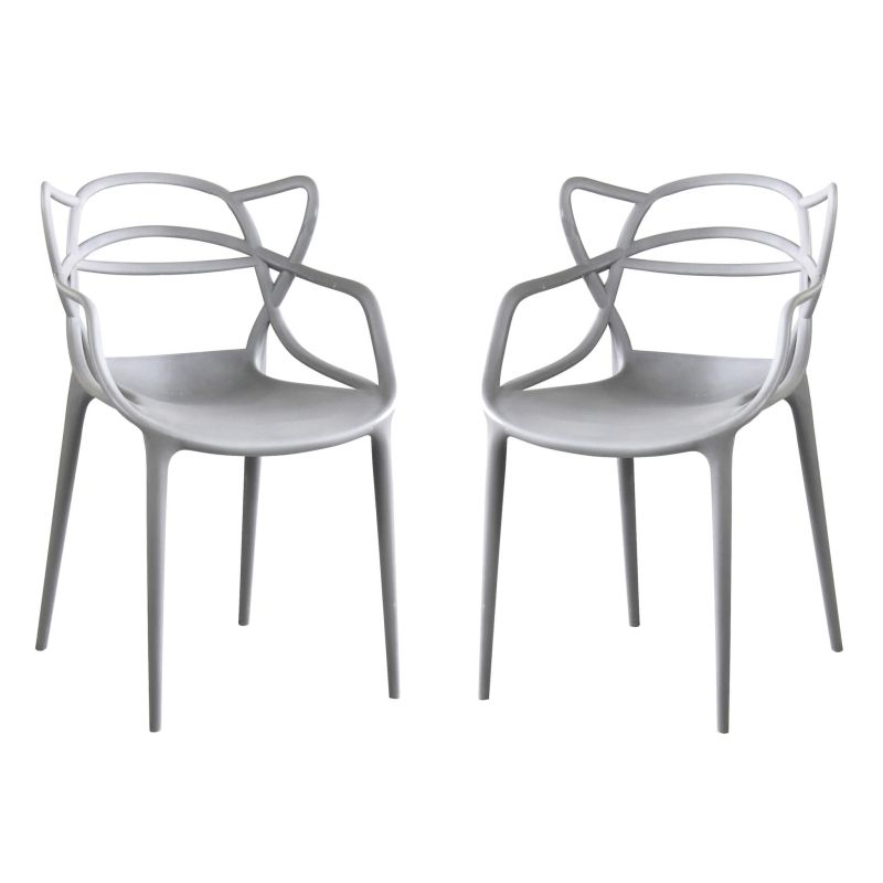 LALU - sedia in plastica set da 2