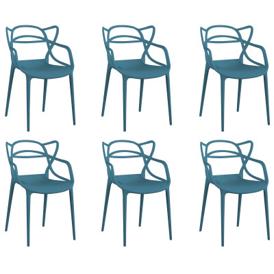 LALU - sedia in plastica set da 6