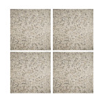 Set 4 pezzi piastra ombrellone palo laterale 40x40cm