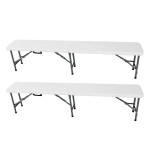 Set 2 panche catering pieghevole e abs bianco
