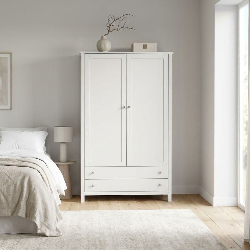 ORION - armadio due ante in legno bianco