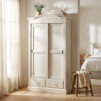 SOLARIA - armadio due ante in legno massiccio