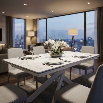 CYGNUS - tavolo da pranzo allungabile