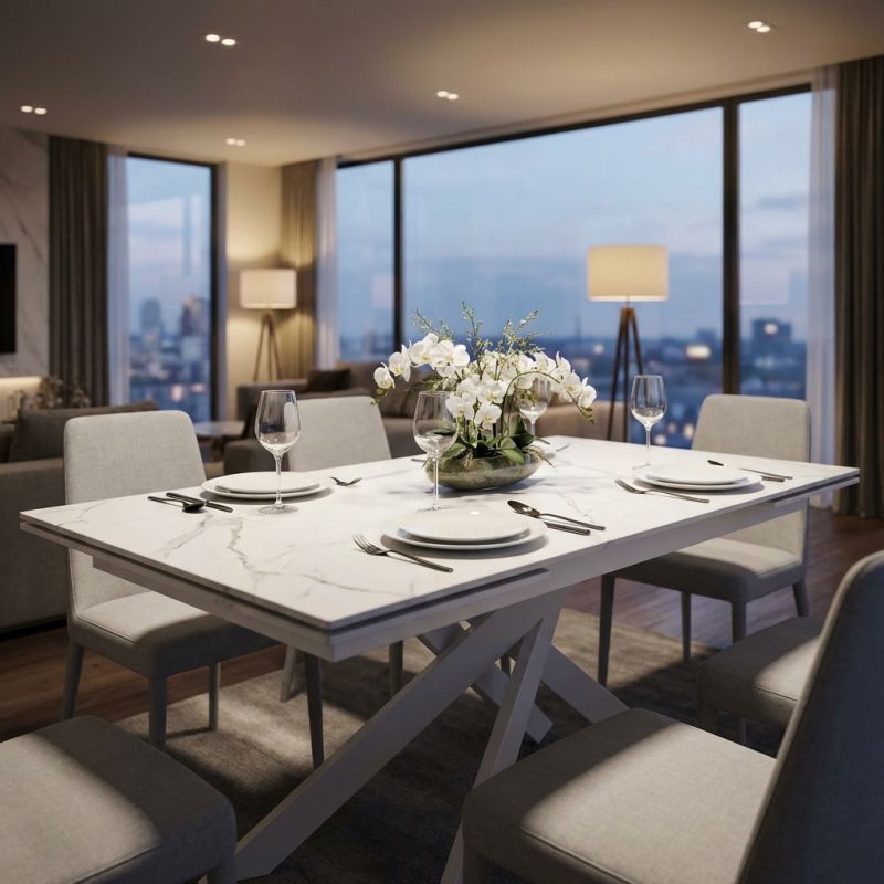 CYGNUS - tavolo da pranzo allungabile