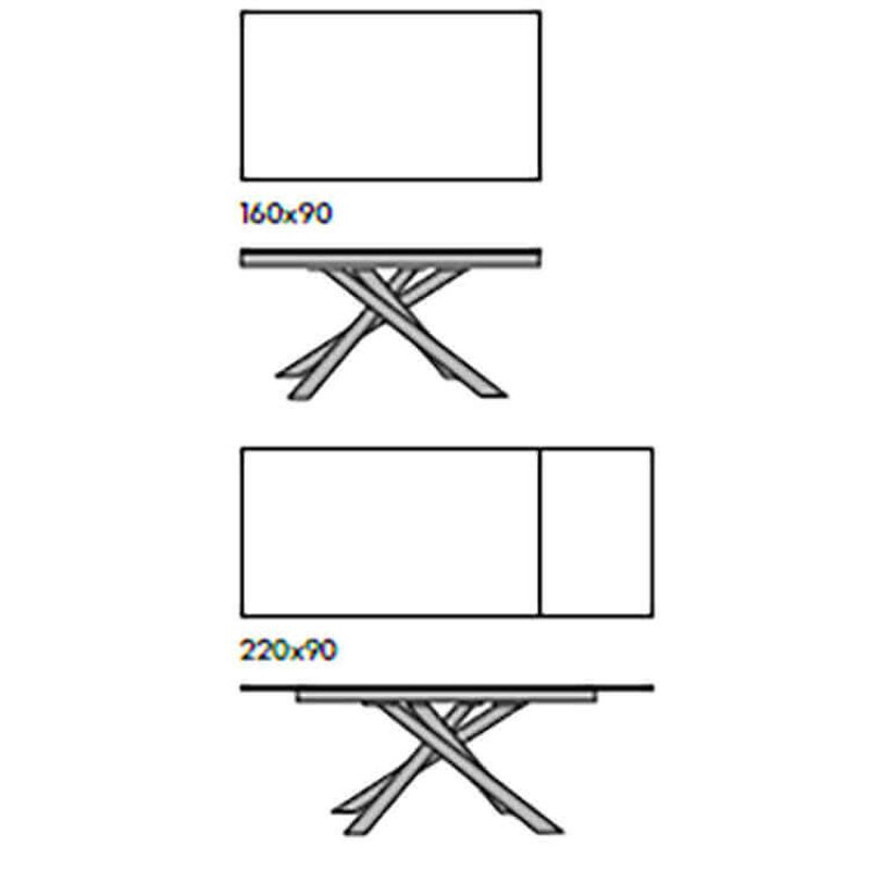 RIGEL - tavolo da pranzo allungabile