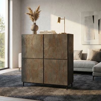 THALIA - credenza moderna con ante ammortizzate con piedini