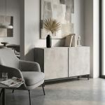 CERBERO - credenza moderna con ante ammortizzate con piedini
